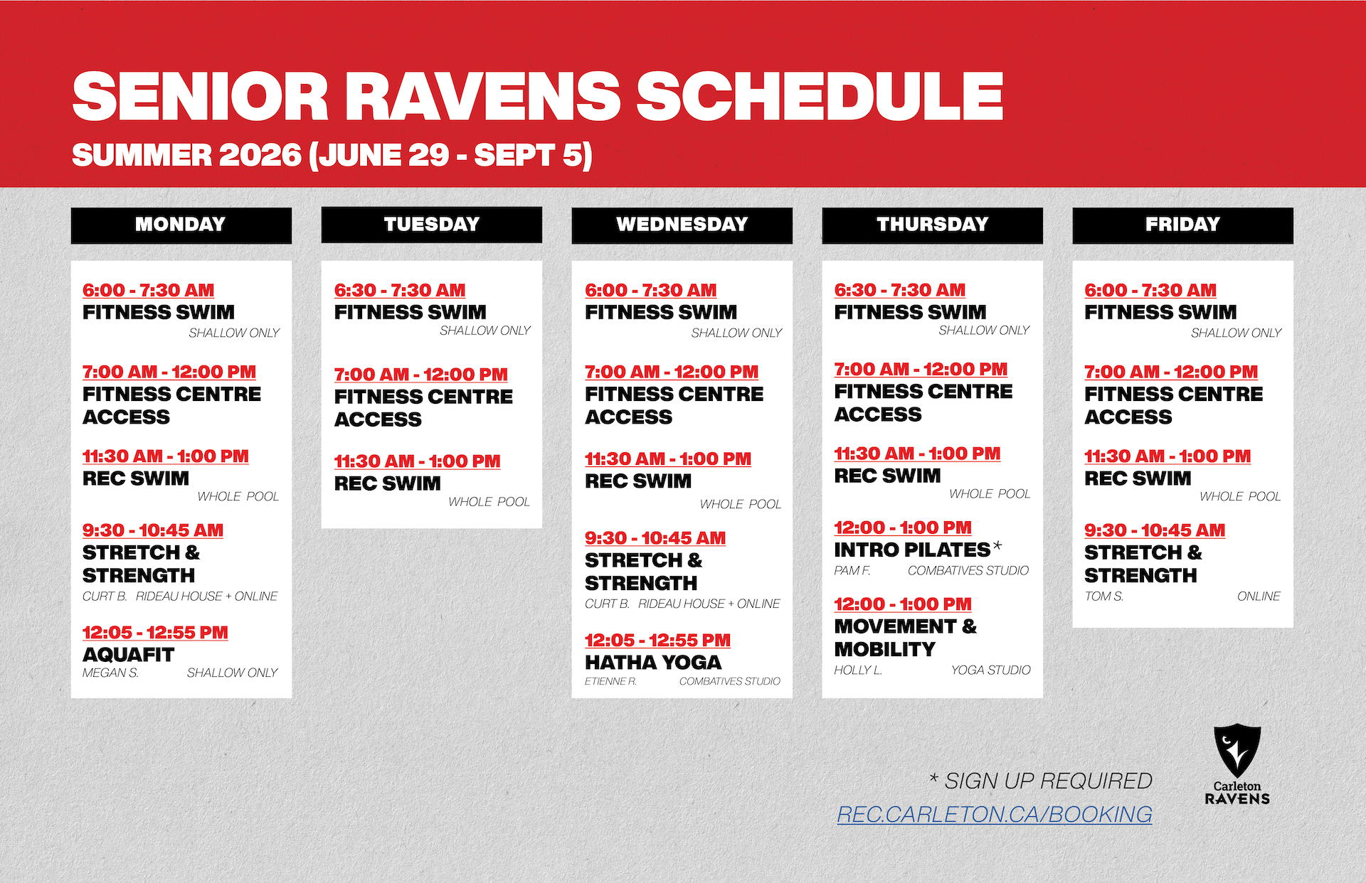 Senior Ravens Summer 2026
